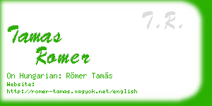 tamas romer business card
